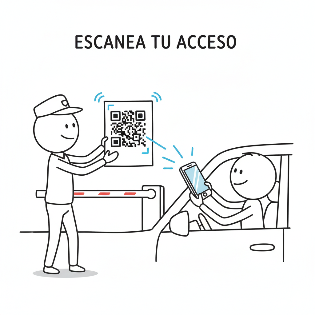 Escaneas el código QR